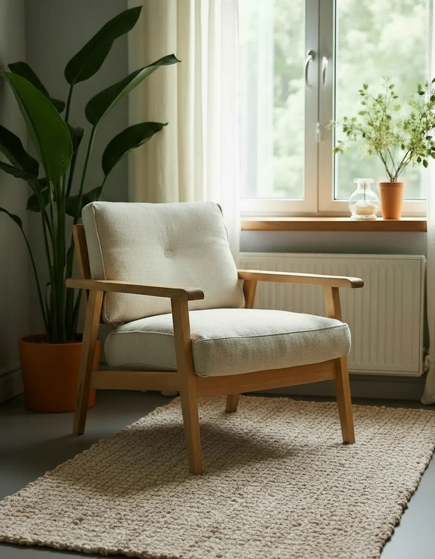 Chunky Natural Jute Rug - 82 x 58 cm