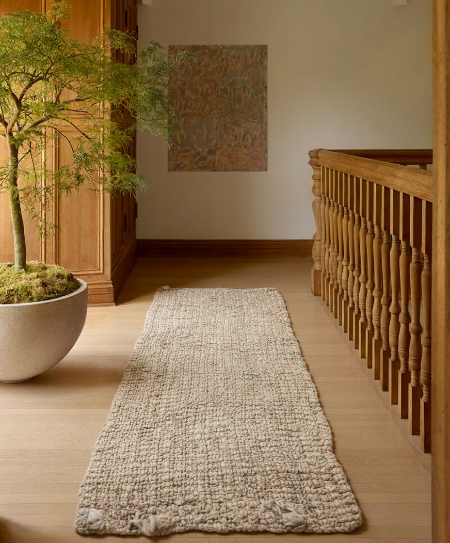 Chunky Natural Jute Runner - 125 × 34 cm