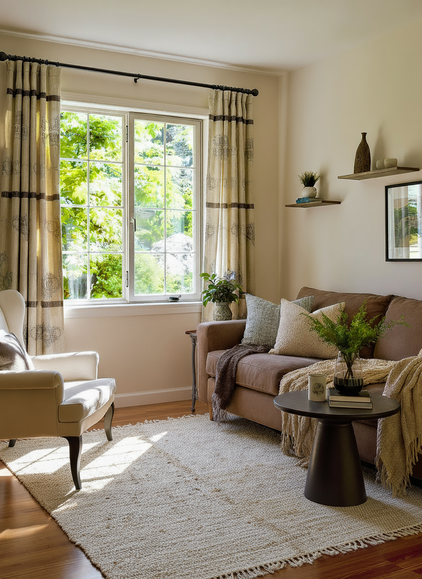 Flatweave Natural Jute Rug - 201 x 146 cm