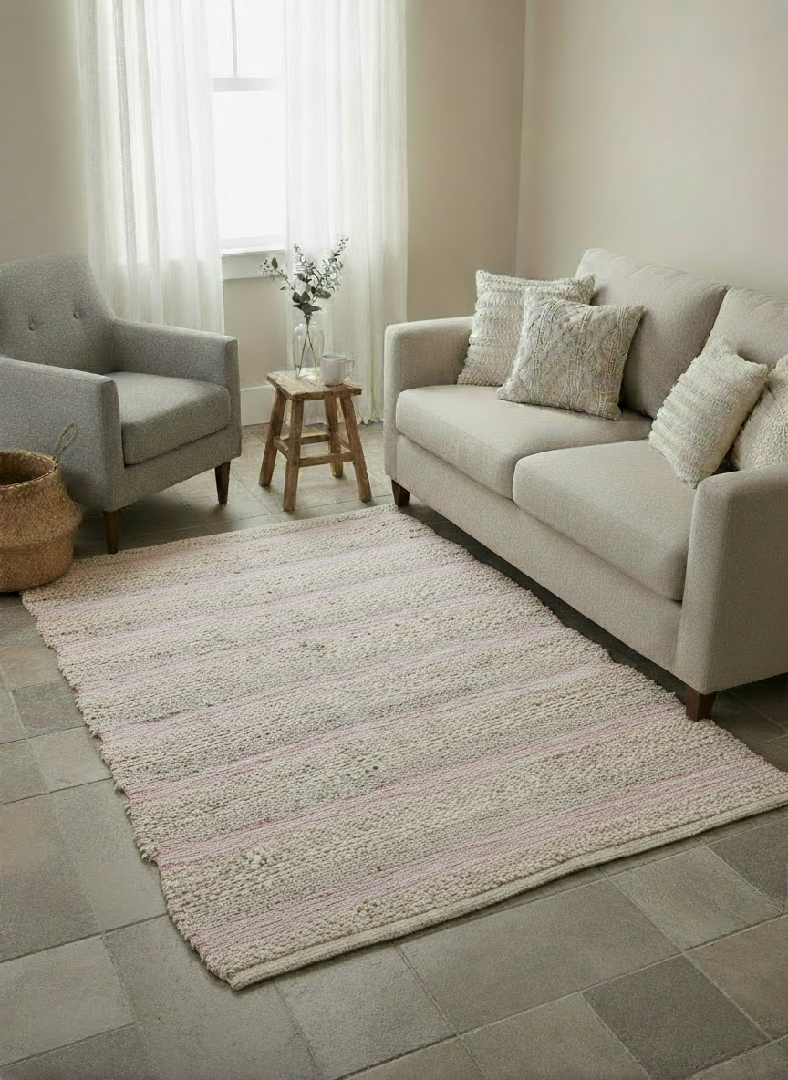 Loop Natural Jute Rug - 189 × 126 cm