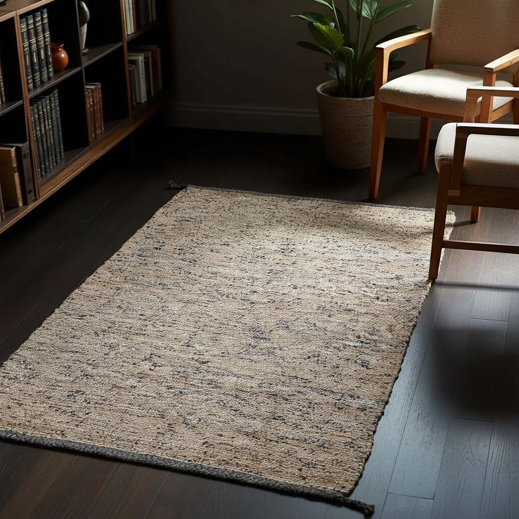 Flatweave Natural Jute Rug - 195 x 134 cm