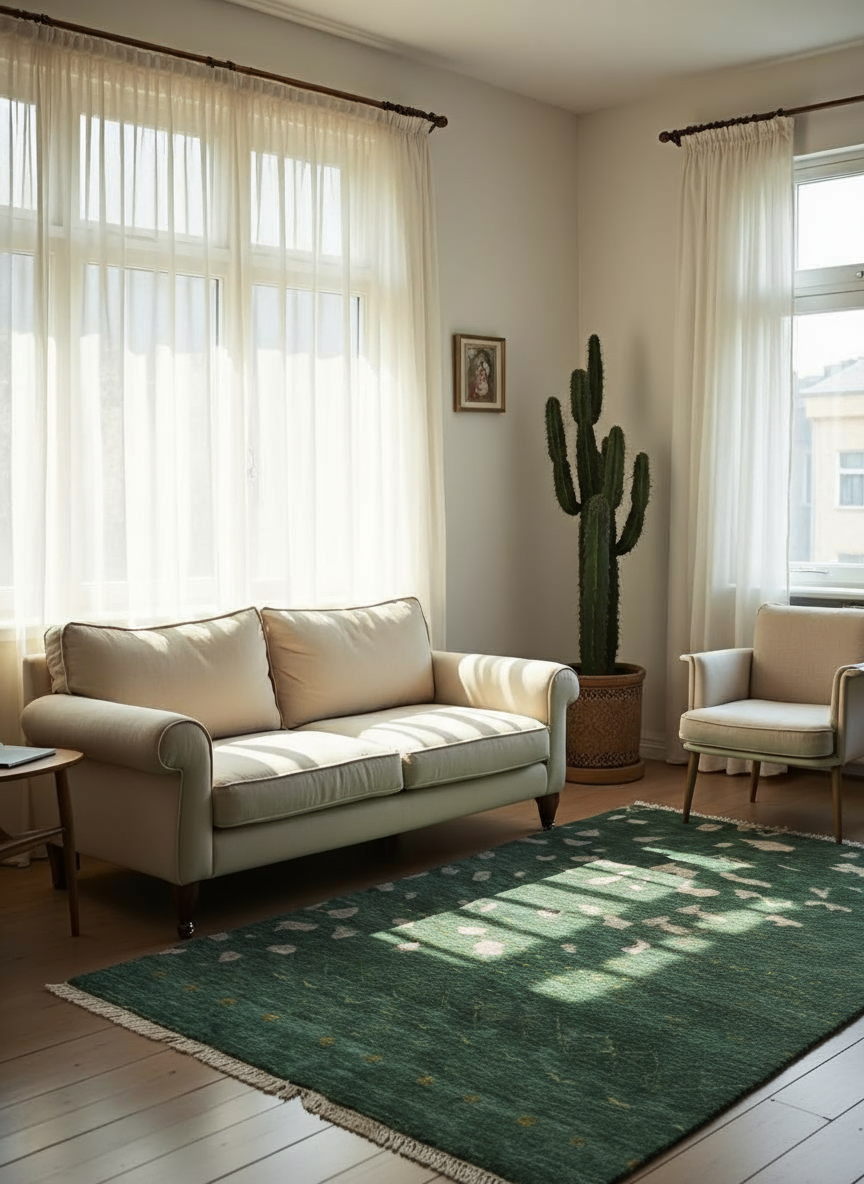 Agra Hand Knotted Rug - 253 x 159 cm