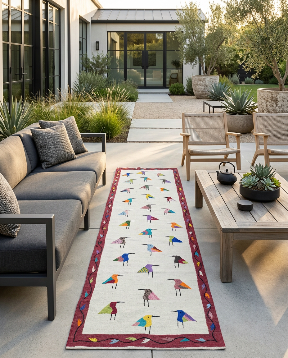 Suzani Hand Embroidered Kilim - Size: 80 x 240 cm