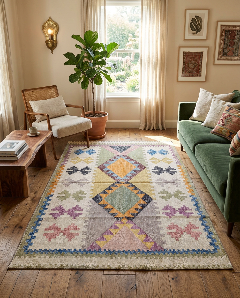 Modern Flatweave Rug - Size: 250 x 175 cm