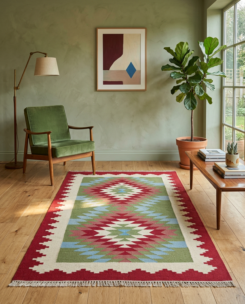 Modern Flatweave Rug - Size: 245 x 188 cm