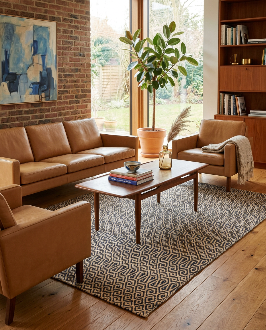 Modern Flatweave Rug - 244 × 171 cm