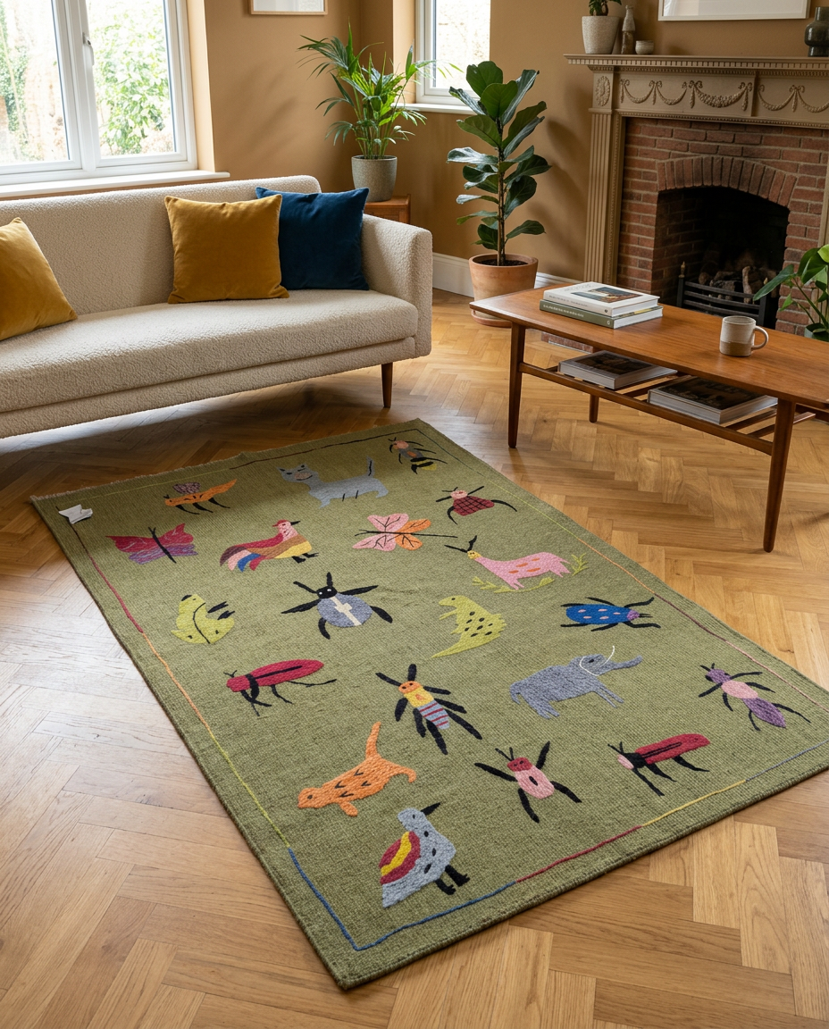 Suzani Hand Embroidered Kilim - Size: 90x 150 cm