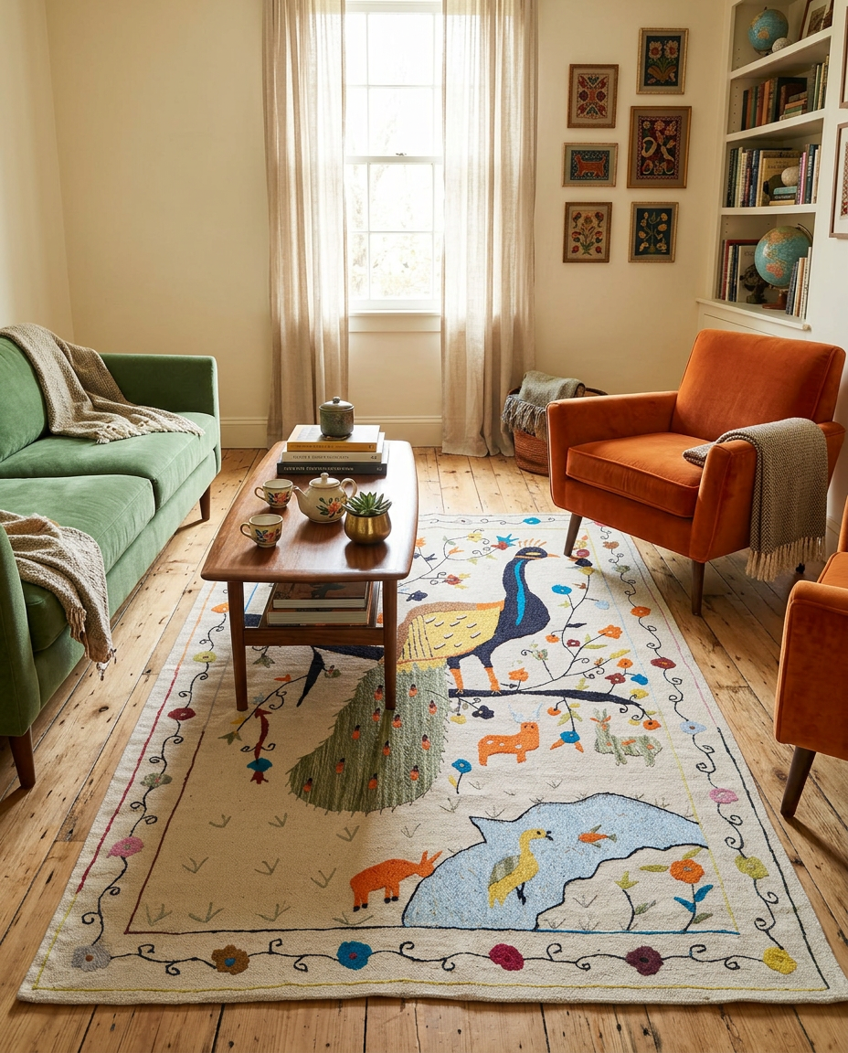 Suzani Hand Embroidered Kilim - Size: 180 x 120 cm