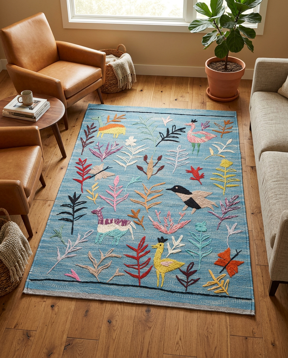 Suzani Hand Embroidered Kilim - Size: 90 x 60 cm