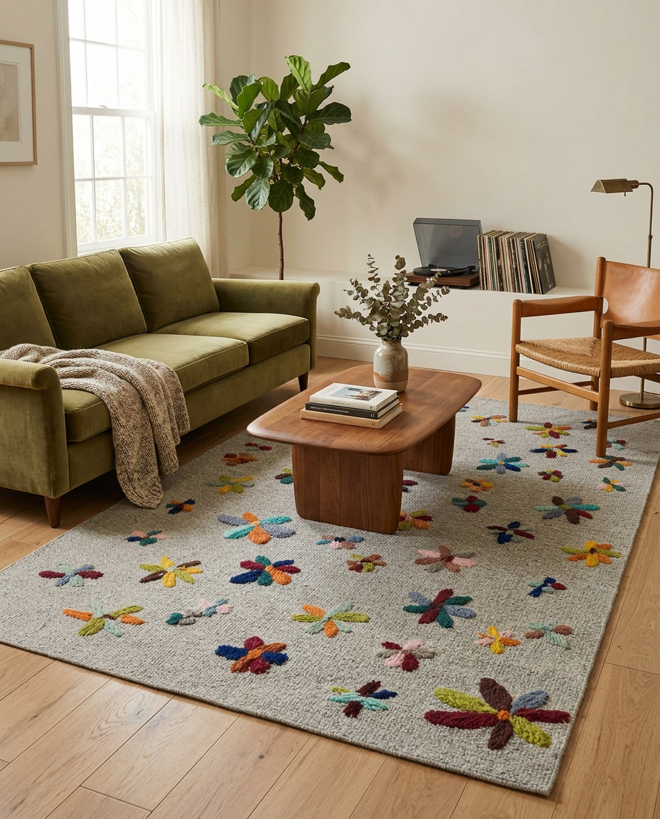 Suzani Hand Embroidered Kilim - Size: 90 x 60 cm