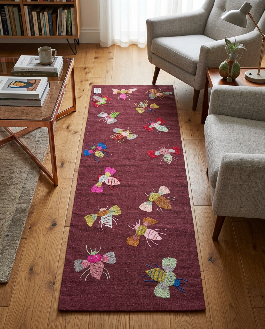 Suzani Hand Embroidered Kilim - Size: 180 x 60 cm