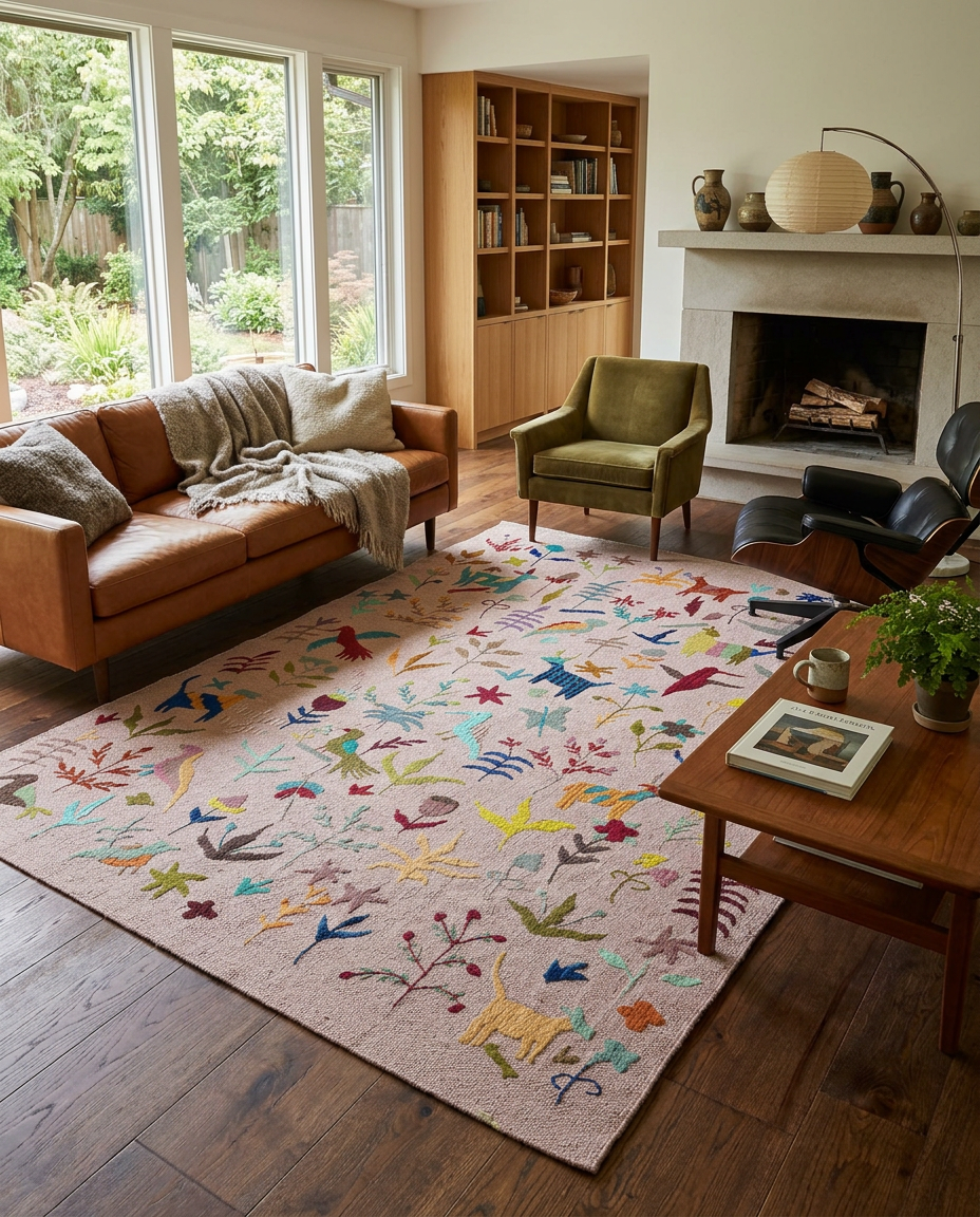 Suzani Hand Embroidered Kilim - Size: 208 x 145 cm