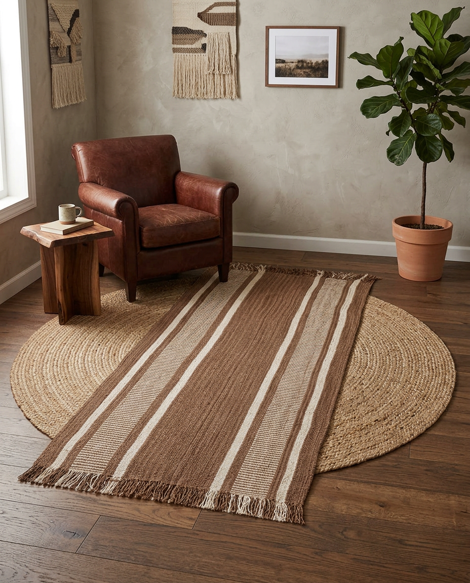 Moderner Flachgewebe-Teppich - Größe: 85 x 248 cm