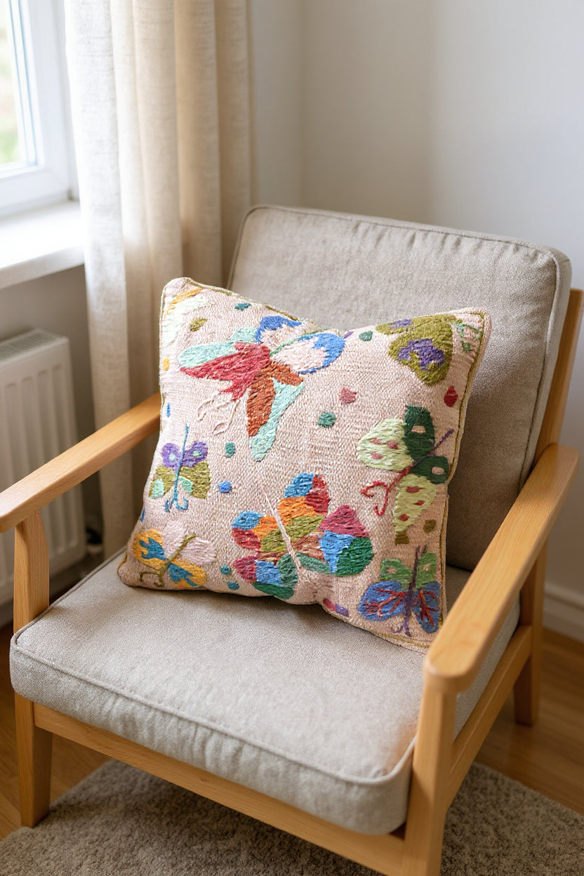 Suzani Hand Embroidered Cushion Cover - 45 x 45 cm