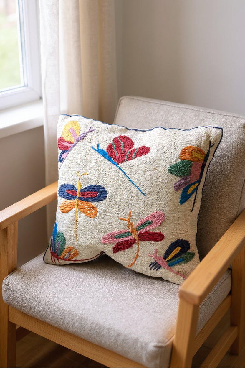 Suzani Hand Embroidered Cushion Cover - 45 x 45 cm