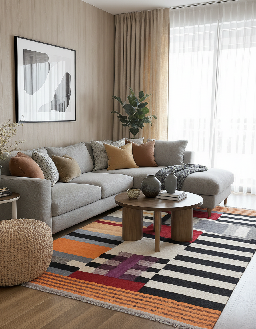 Scandinavian Kilim Rug - Size: 300 x 200 cm