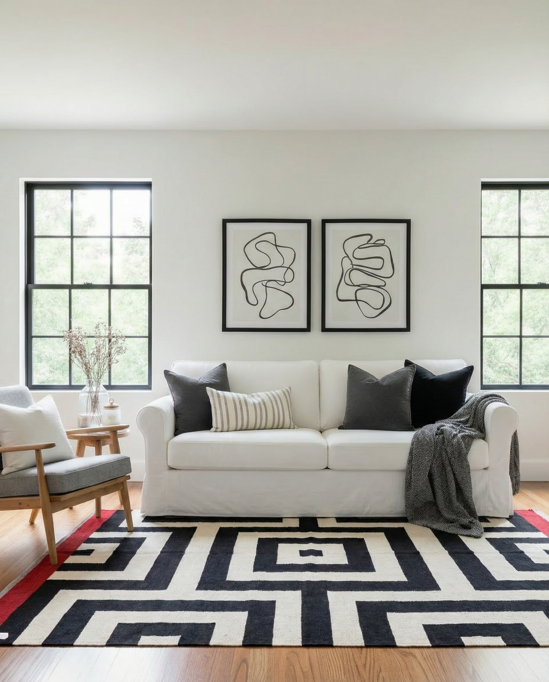 Scandinavian Kilim Rug - Size: 240 x 170 cm