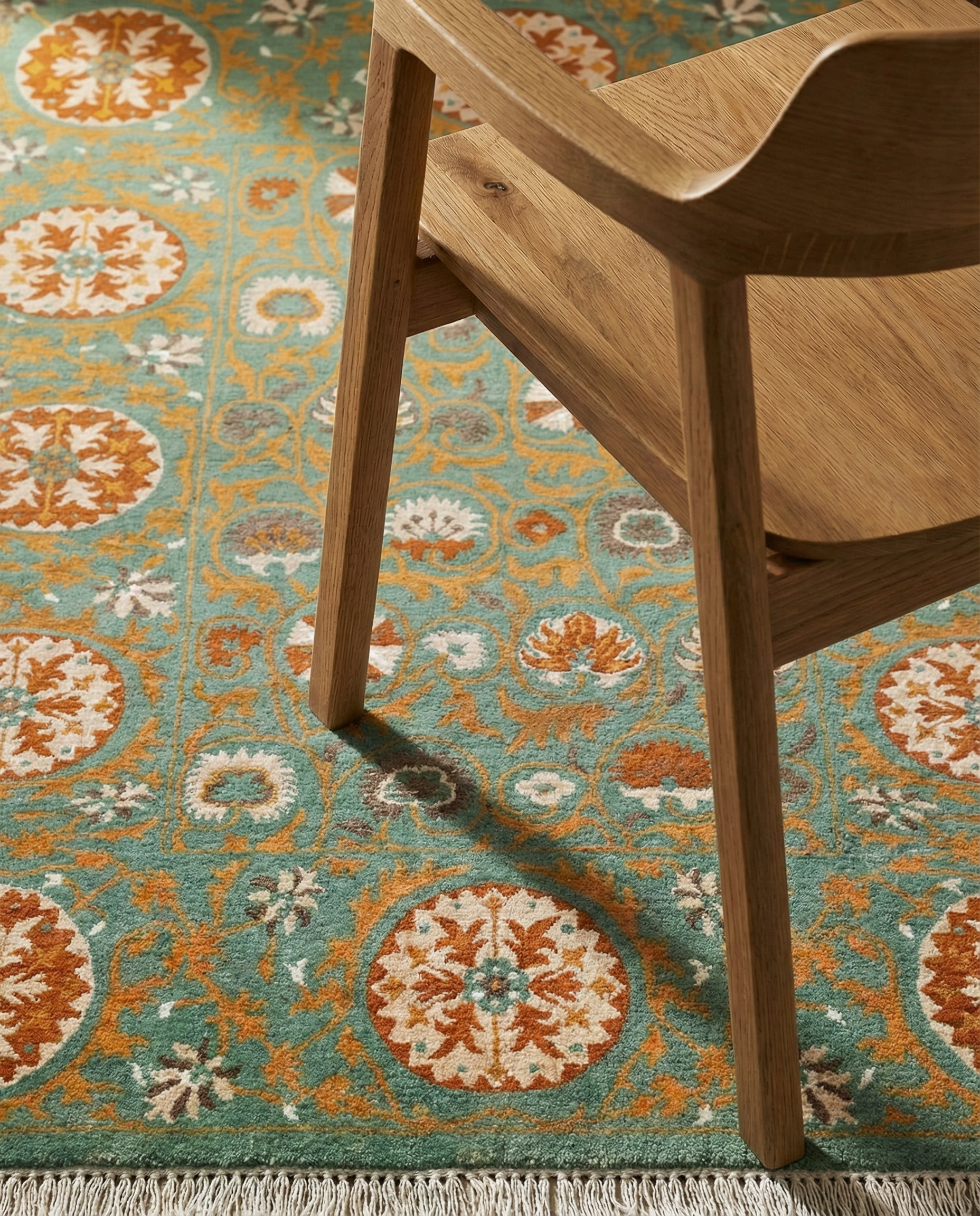 Suzani Hand Knotted Chobi Rug  - Size: 280 × 188 cm