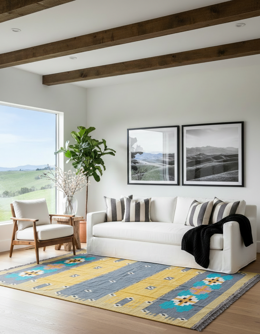 Scandinavian Kilim Rug - Size: 300 x 245 cm