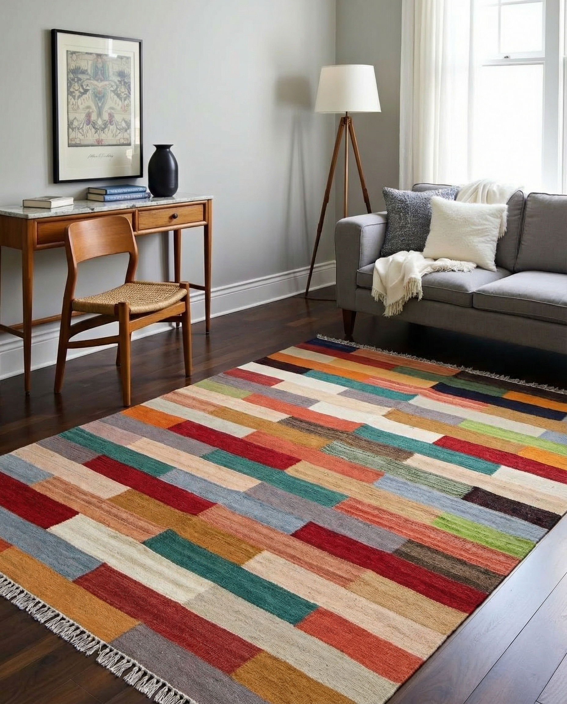 Scandinavian Kilim Rug - Size: 182 x 120 cm
