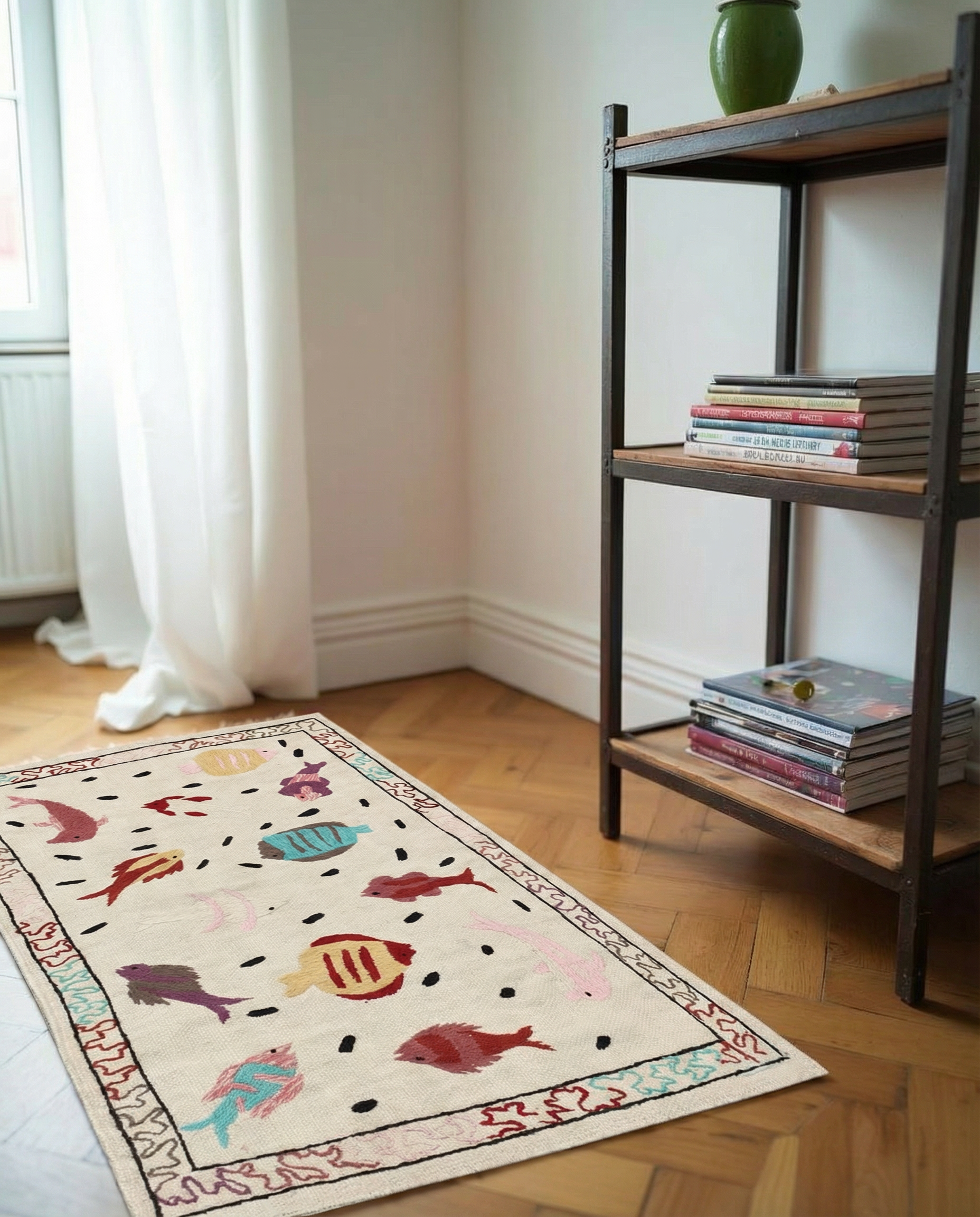 Suzani Hand Embroidered Kilim - Size: 120 x 80 cm