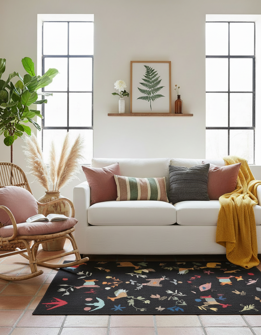 Suzani Hand Embroidered Kilim - Size: 120 x 80 cm