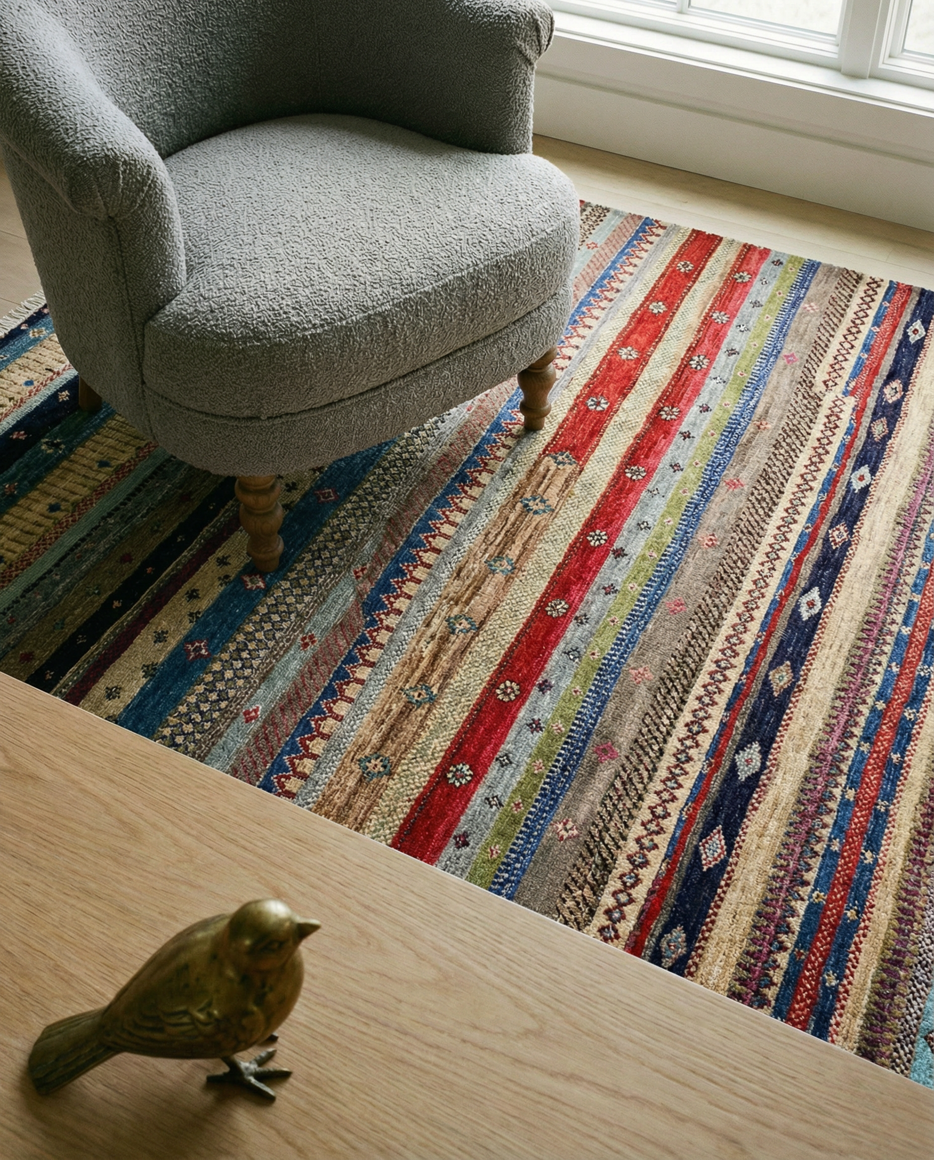 Khurjeen Hand Knotted Chobi Rug - Size: 253 × 173 cm