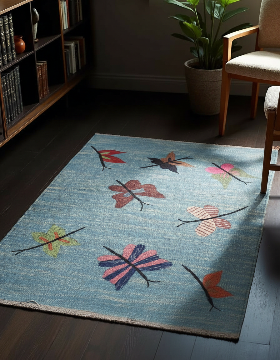 Suzani Hand Embroidered Kilim - Size: 90 x 60 cm