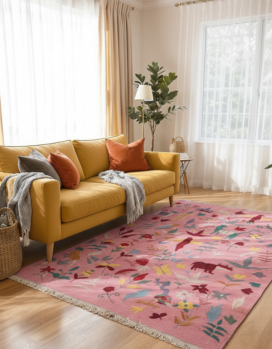 Suzani Hand Embroidered Kilim - Size: 150 x 100 cm