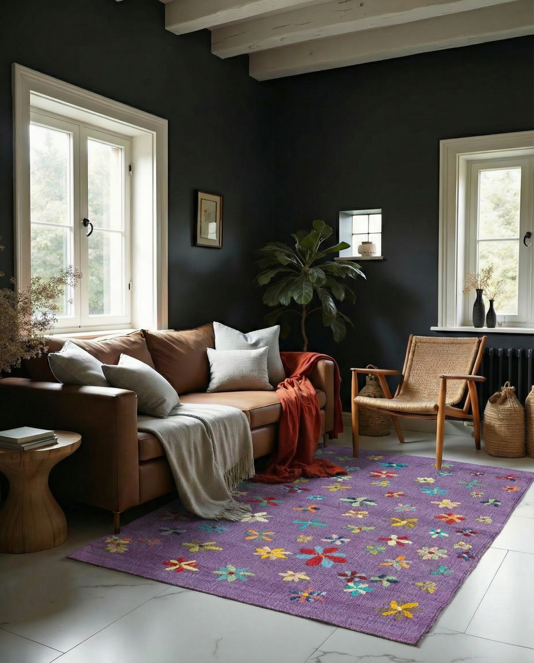 Suzani Hand Embroidered Kilim - Size: 120 x 80 cm