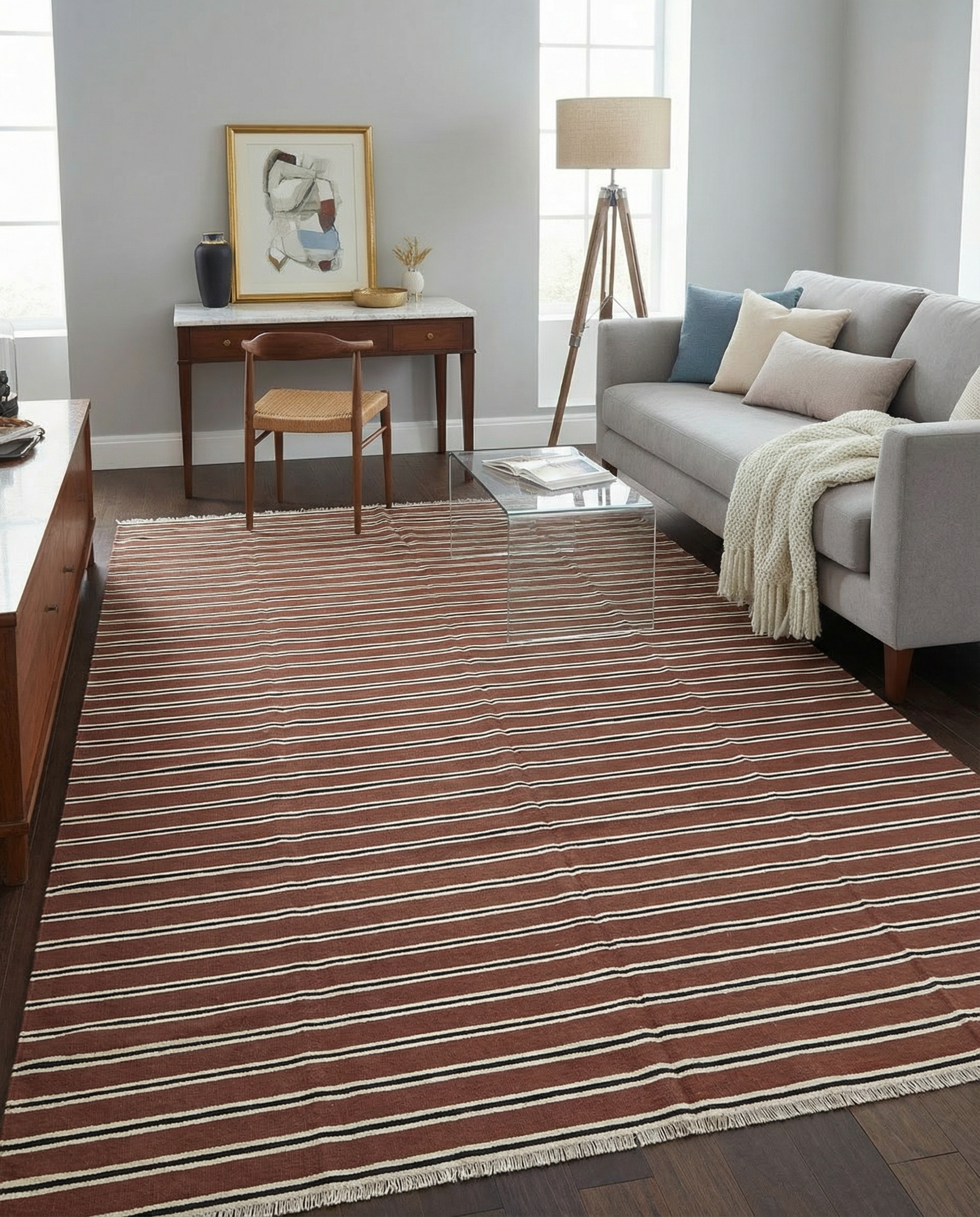 Scandinavian Kilim Rug - Size: 427 x 298 cm