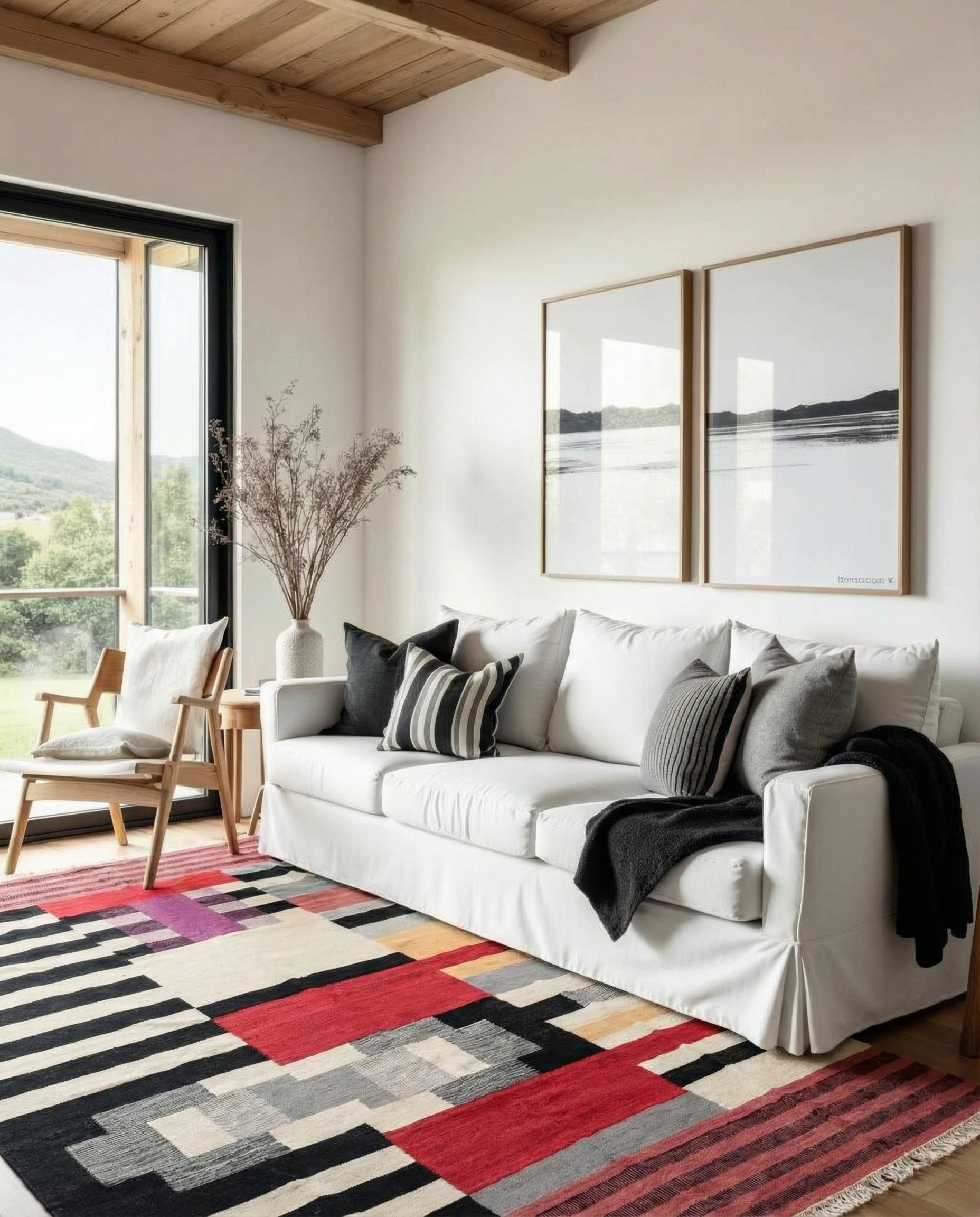 Scandinavian Kilim Rug - Size: 301 x 209 cm