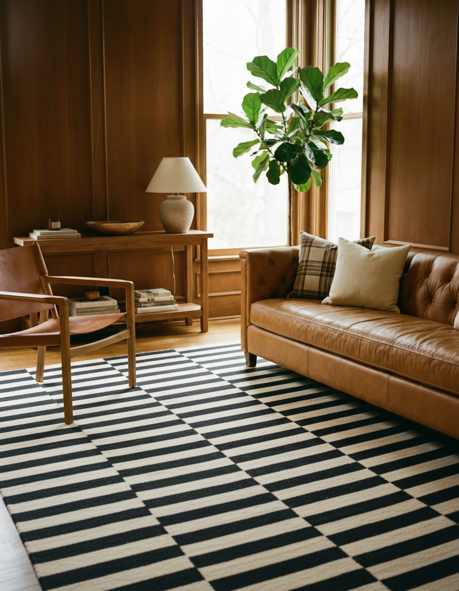 Scandinavian Kilim Rug - Size: 222 x 183 cm