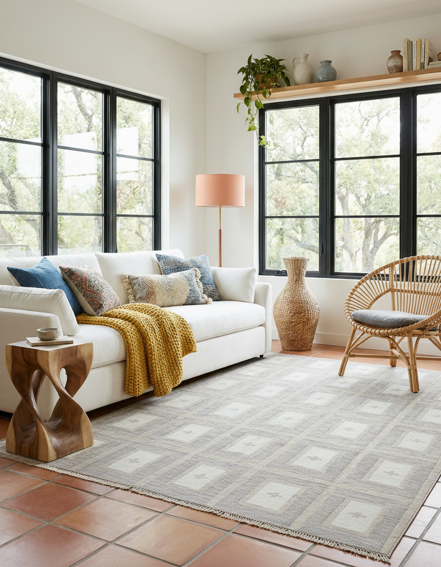 Scandinavian Kilim Rug - Size: 285 x 180 cm