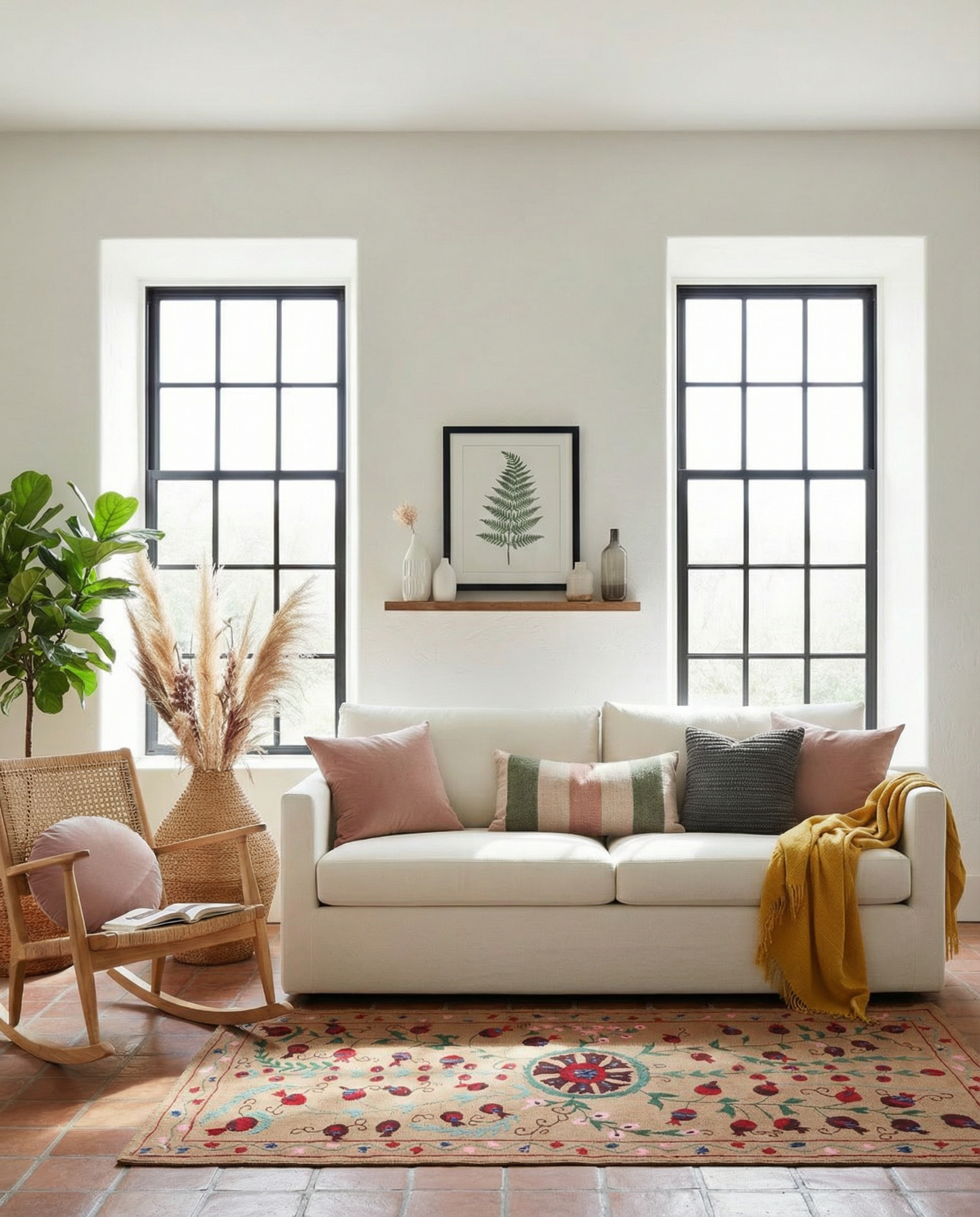 Suzani Hand Embroidered Kilim - Size: 200 x 100 cm