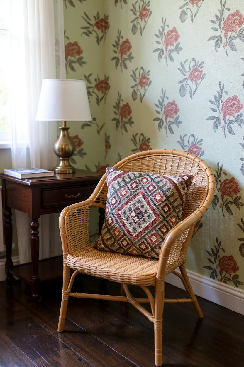 Turkish Kilim Vintage Cushion Cover - 40 x 40 cm