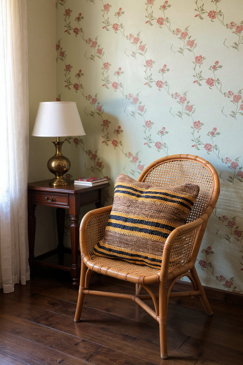 Turkish Kilim Vintage Cushion Cover - 40 x 40 cm