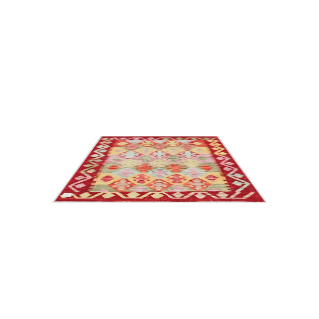 Maimana Kilim - 130 × 84 cm (4'3" x 2'9")