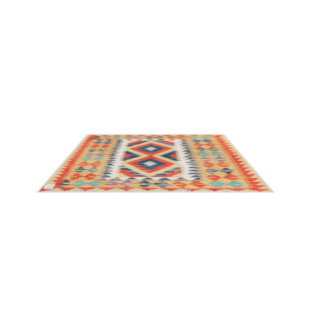 Maimana Kilim - 112 × 93 cm (3'8" x 3'1")
