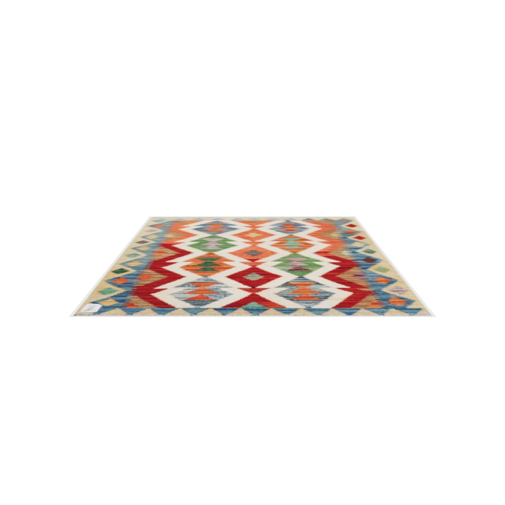 Maimana Kilim - 118 × 87 cm (3'10" x 2'10")