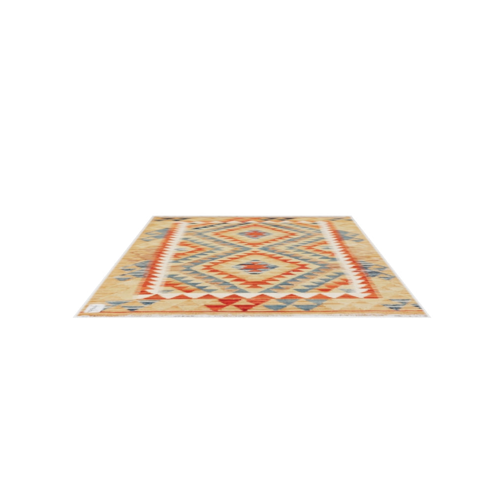 Maimana Kilim - 126 × 89 cm (4'2" x 2'11")