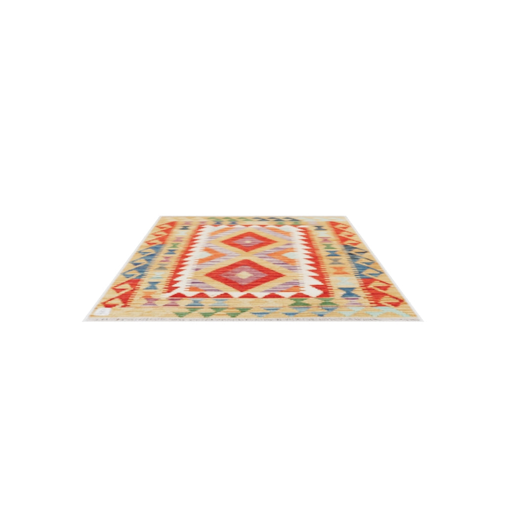 Maimana Kilim - 135 × 87 cm (4'5" x 2'10")