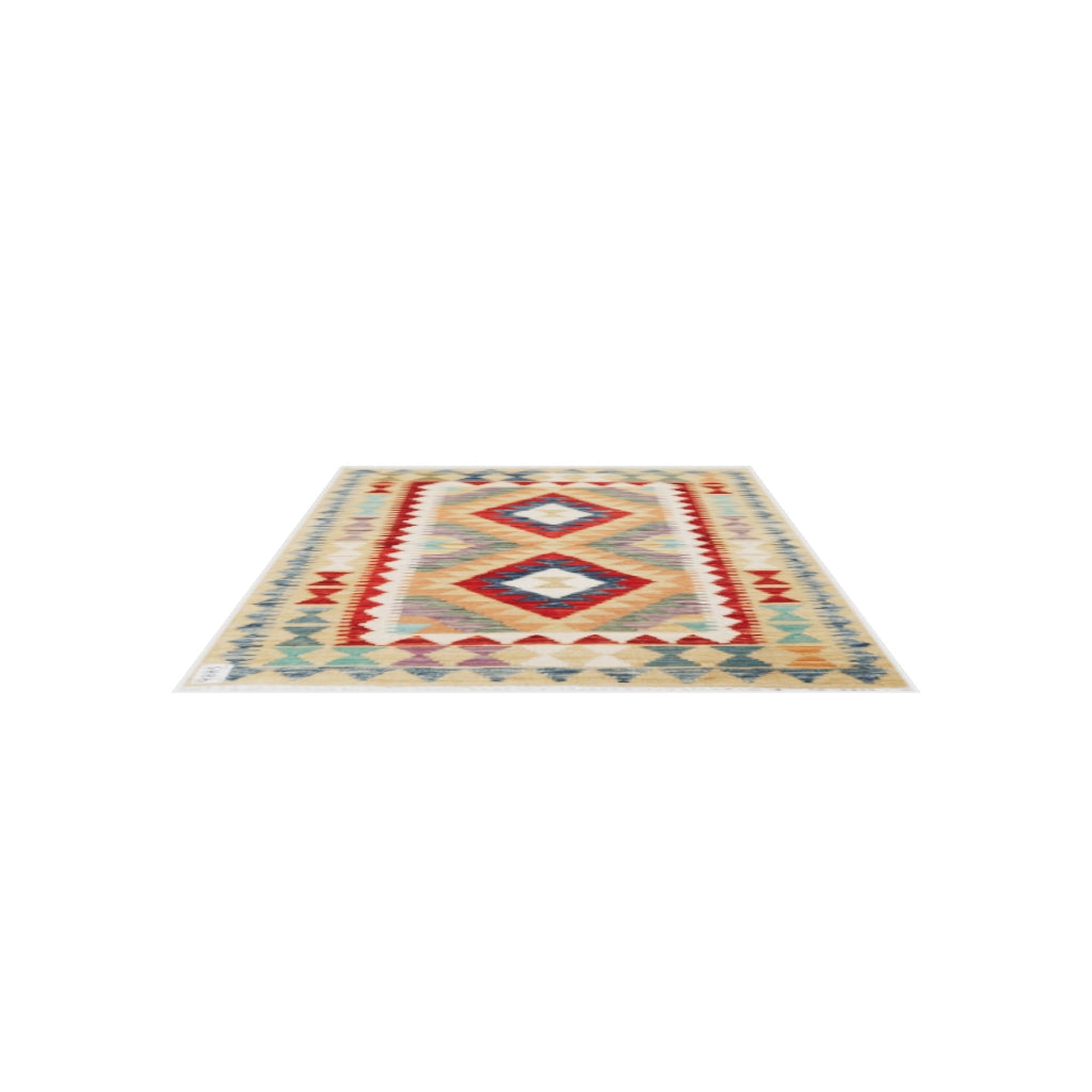 Maimana Kilim - 127 × 84 cm (4'2" x 2'9")