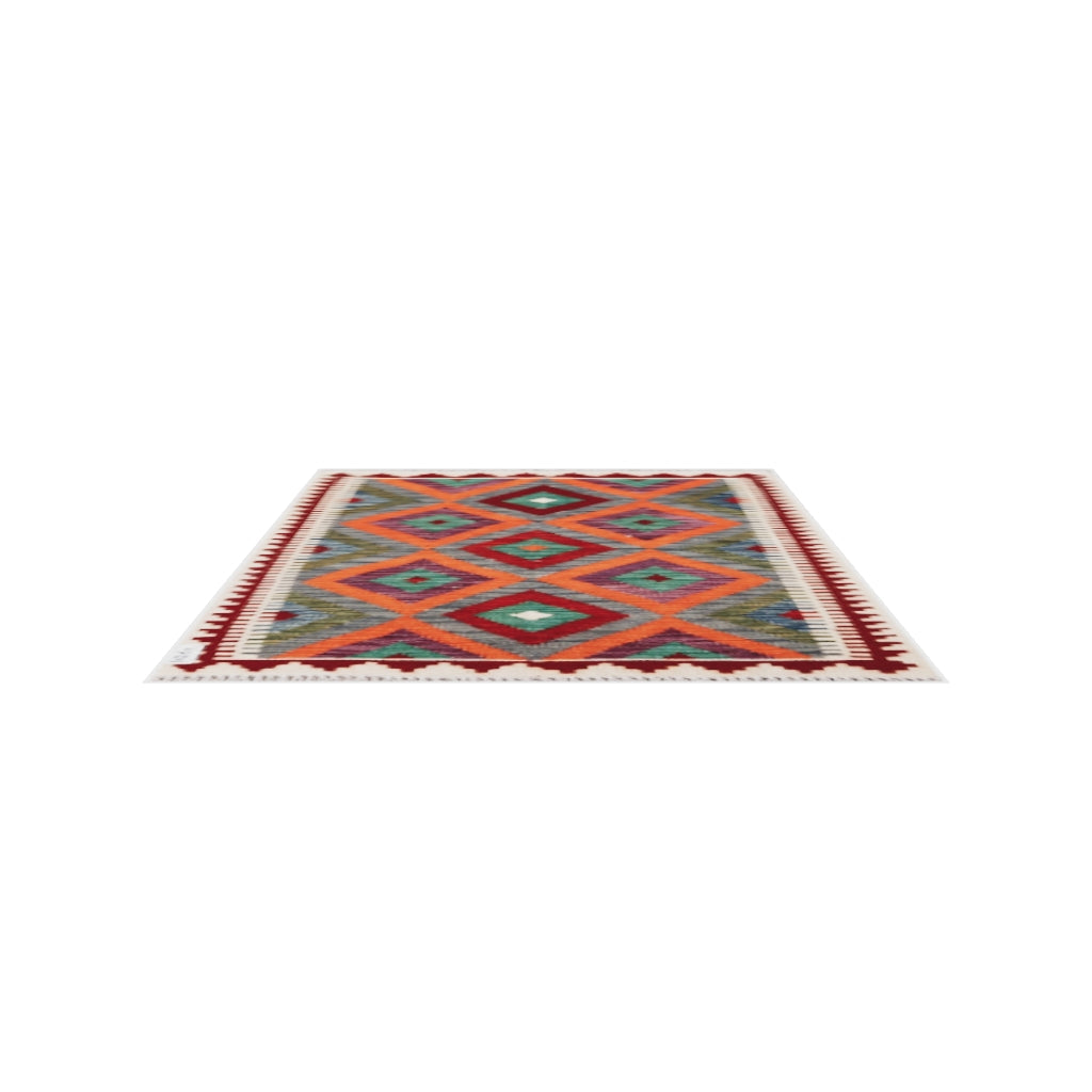 Maimana Kilim - 105 × 80 cm (3'5" x 2'7")