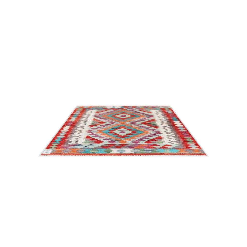 Maimana Kilim - 125 × 84 cm (4'1" x 2'9")