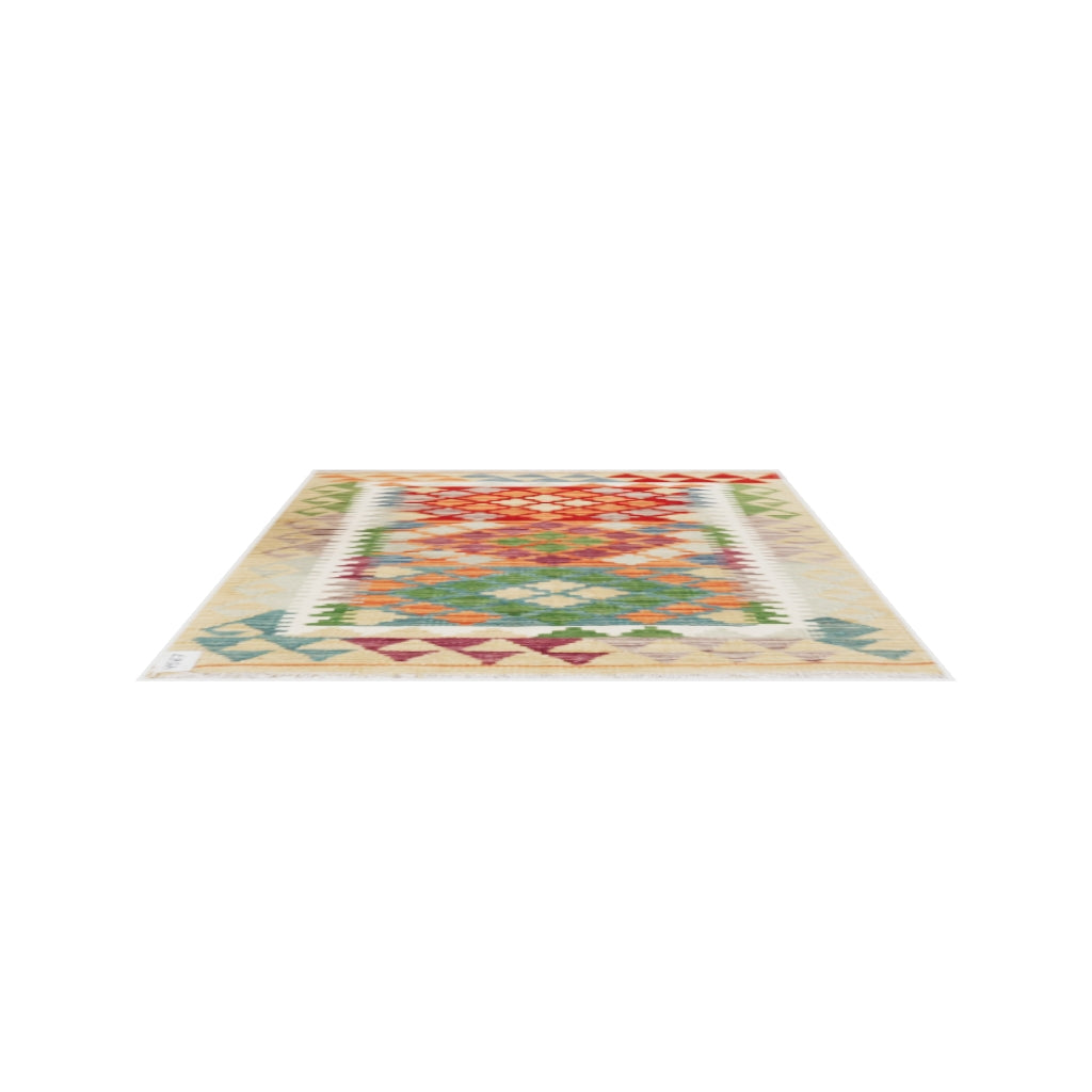 Maimana Kilim - 108 × 85 cm (3'7" x 2'9")