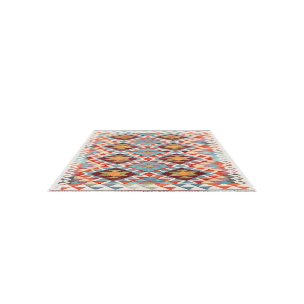 Maimana Kilim - 128 × 87 cm (4'2" x 2'10")