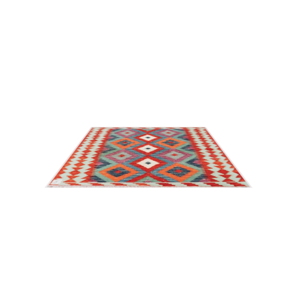 Maimana Kilim - 127 × 87 cm (4'2" x 2'10")