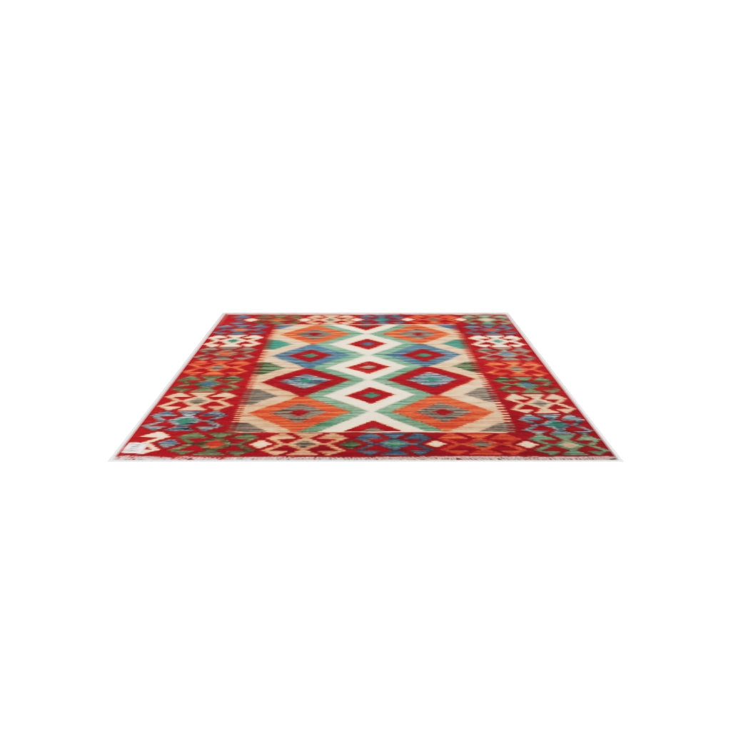Maimana Kilim - 128 × 89 cm (4'2" x 2'11")