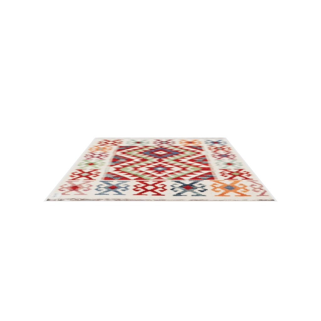 Maimana Kilim - 119 × 88 cm (3'11" x 2'11")